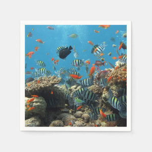 Serviette En Papier Chaos de la pêche tropicale