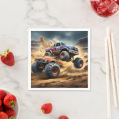 Serviette En Papier Chaos on Wheels : Monster Truck Smash Derby, (En situation)