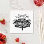 Serviette En Papier Chapeau de fleurs (En situation)