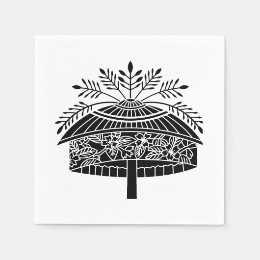 Serviette En Papier Chapeau de fleurs (Devant)