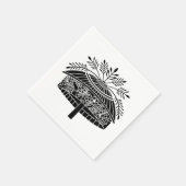 Serviette En Papier Chapeau de fleurs (Coin)