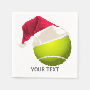 Serviette En Papier Chapeau de Santa en balle de tennis de Noël