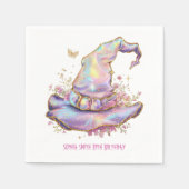 Serviette En Papier Chapeau de Sorcière Iridescent Anniversaire (Devant)