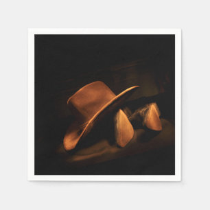 Serviette en papier Chapeau et bottes de cow-boy d