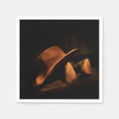 Serviette en papier Chapeau et bottes de cowboy de (Devant)