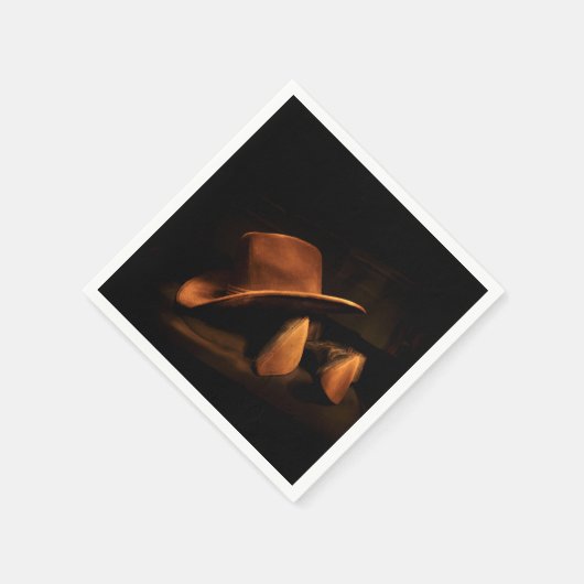 Serviette en papier Chapeau et bottes de cowboy de (Coin)