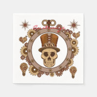 Chapeau Haut de Forme à Thème Steampunk Crâne Thun