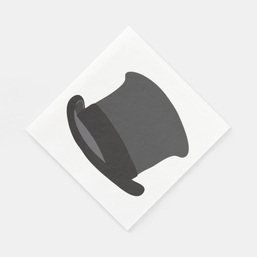Serviette En Papier Chapeau noir (Coin)