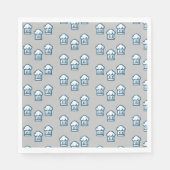 Serviette En Papier Chapeaux blancs sur gris (Devant)