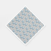 Serviette En Papier Chapeaux blancs sur gris (Coin)