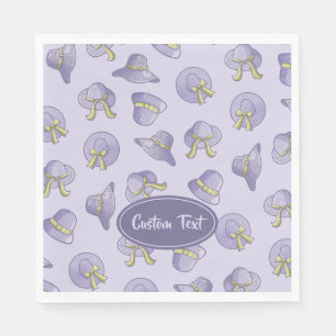 Serviette En Papier Chapeaux d'été féminins lilas