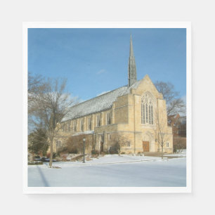 Serviette En Papier Chapelle Harbison en hiver au Grove City College
