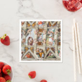 Serviette En Papier Chapelle Sixtine Michelangelo - Vatican, Rome, Ita (En situation)