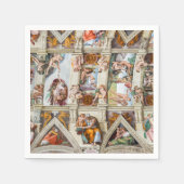 Serviette En Papier Chapelle Sixtine Michelangelo - Vatican, Rome, Ita (Devant)