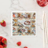 Serviette En Papier Chapelle Sixtine Michelangelo - Vatican, Rome, Ita (En situation)