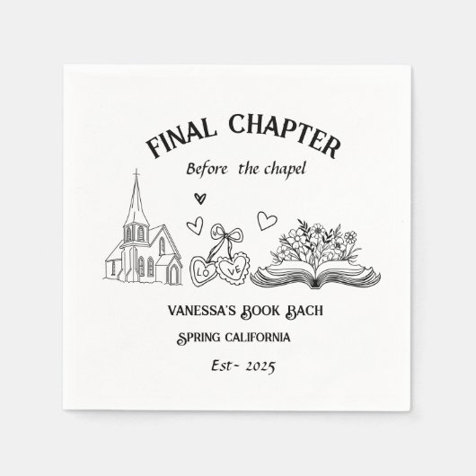 Serviette En Papier Chapitre final Avant la Chapelle Livre Bachelorett (Devant)