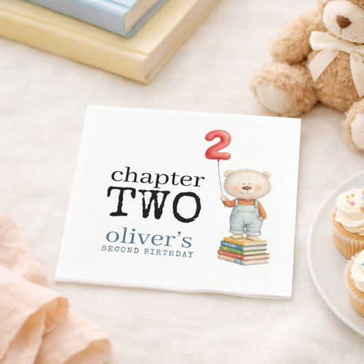 Serviette En Papier Chapter Two Teddy Bear Books Boy 2nd Birthday