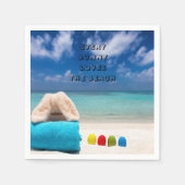 Serviette En Papier Chaque Bunny Aime La Plage Pâques Tropicales (Devant)