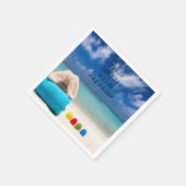 Serviette En Papier Chaque Bunny Aime La Plage Pâques Tropicales (Coin)