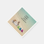 Serviette En Papier Chaque Bunny Aime La Plage Pâques Tropicales (Coin)