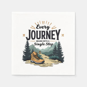 Serviette En Papier Chaque trajet commence par un Randonnée en une seu