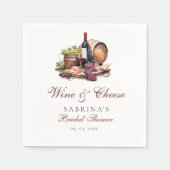 Serviette En Papier Charcuterie Commission Vin & Fromage Fête des mari (Devant)