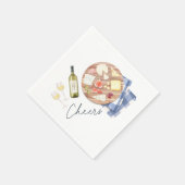 Serviette En Papier Charcuterie Commission Vins et Fromages Monogramme (Coin)
