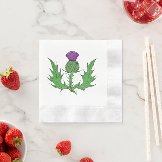 Serviette En Papier Chardon (En situation)