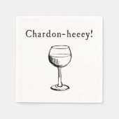 Serviette En Papier Chardon-heeey ! Chardonnay Amateurs de vin serviet (Devant)