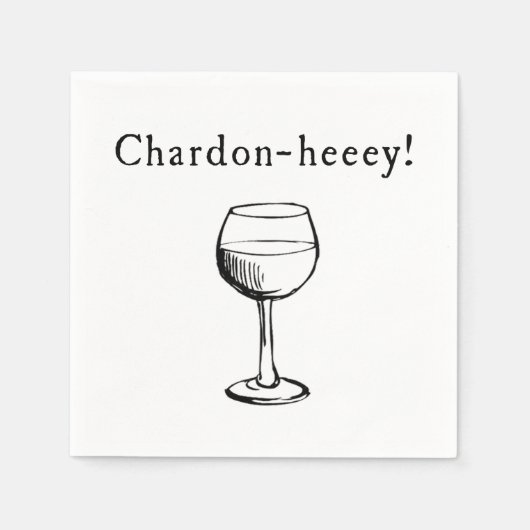 Serviette En Papier Chardon-heeey ! Chardonnay Amateurs de vin serviet (Devant)