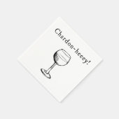 Serviette En Papier Chardon-heeey ! Chardonnay Amateurs de vin serviet (Coin)