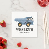 Serviette En Papier Chariot de camion de construction fête d'anniversa (En situation)