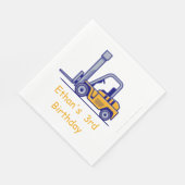 Serviette En Papier Chariot de construction Anniversaire (Coin)