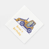Serviette En Papier Chariot de construction Anniversaire (Coin)