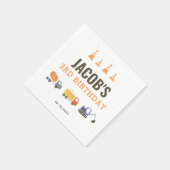 Serviette En Papier Chariot de construction Chariot Anniversaire (Coin)