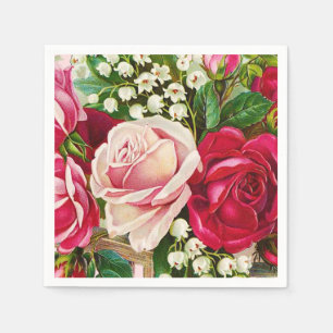 Serviette En Papier Chariot rose de cru (f)