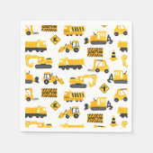 Serviette En Papier Chariots de construction Motif de fête d'anniversa (Devant)