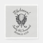 Serviette En Papier Charity Golf Tournoi Ball Tee Clubs Course (Devant)