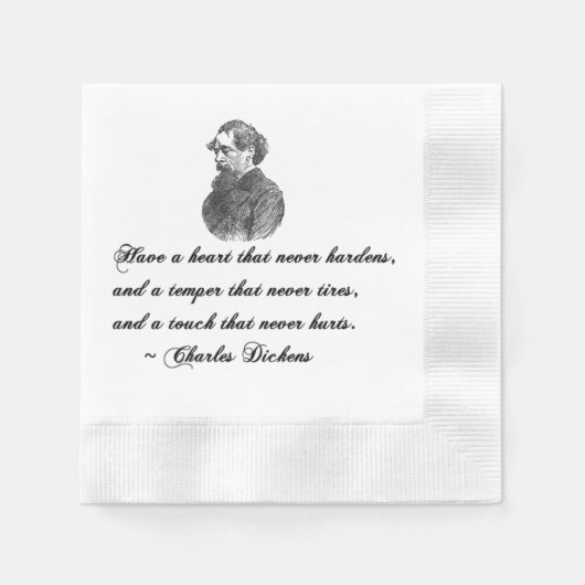 Serviette En Papier Charles Dickens Notre Citation D'Ami Mutuel (Devant)