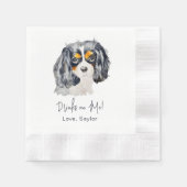 Serviette En Papier Charles Spaniel Chien Boire Sur Moi Personnalisé (Devant)