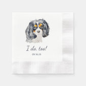 Serviette En Papier Charles Spaniel Chien Personnalisé Je Fais Aussi (Devant)
