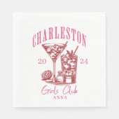 Serviette En Papier charleston bachelorette (Devant)