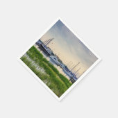 Serviette En Papier Charleston Harbour Boats Sunset (Coin)