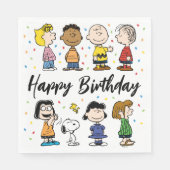 Serviette En Papier Charlie Brown et Gang Confetti (Devant)