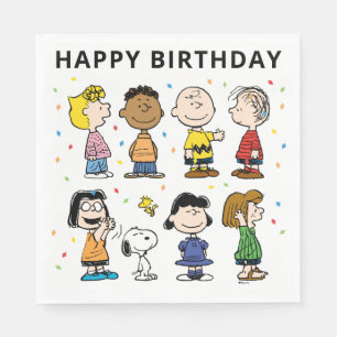 Serviette En Papier Charlie Brown et Gang Confetti