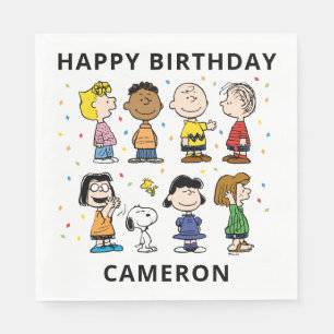 Serviette En Papier Charlie Brown et Gang Confetti