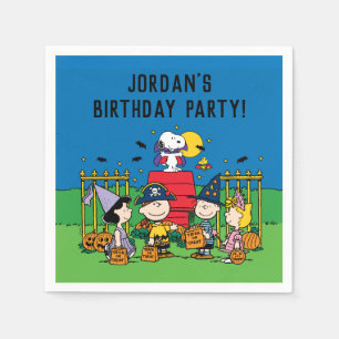 Serviette En Papier Charlie Brown et Gang Halloween fête d'anniversair