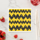 Serviette En Papier Charlie Brown Zig Zag Motif (En situation)