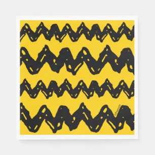 Serviette En Papier Charlie Brown Zig Zag Motif