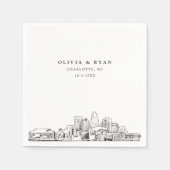 Serviette En Papier Charlotte Mariage Paper Cocktail Napkin (Devant)